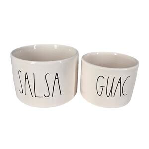 RAE DUNN CERAMIC SALSA GUAC NESTING BOWL SET ARTISAN COLLECTION